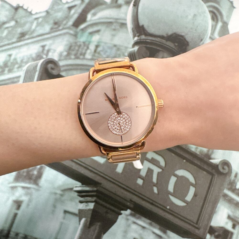 Michael Kors MK3640 Portia Rose Gold-Tone Ladies Watch